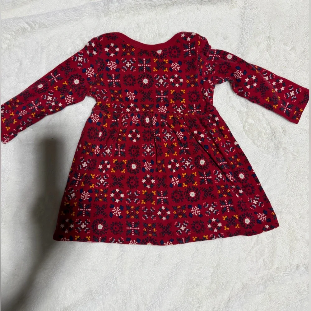 Hanna Andersson Red Floral Dress 2T organic Cotton